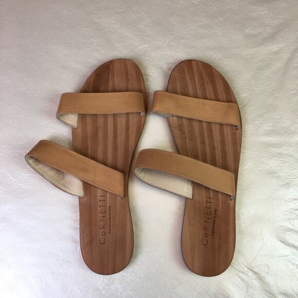 CorNETTI Double Strap Slip On Sandals Brown EU 44 - Picture 1 of 11